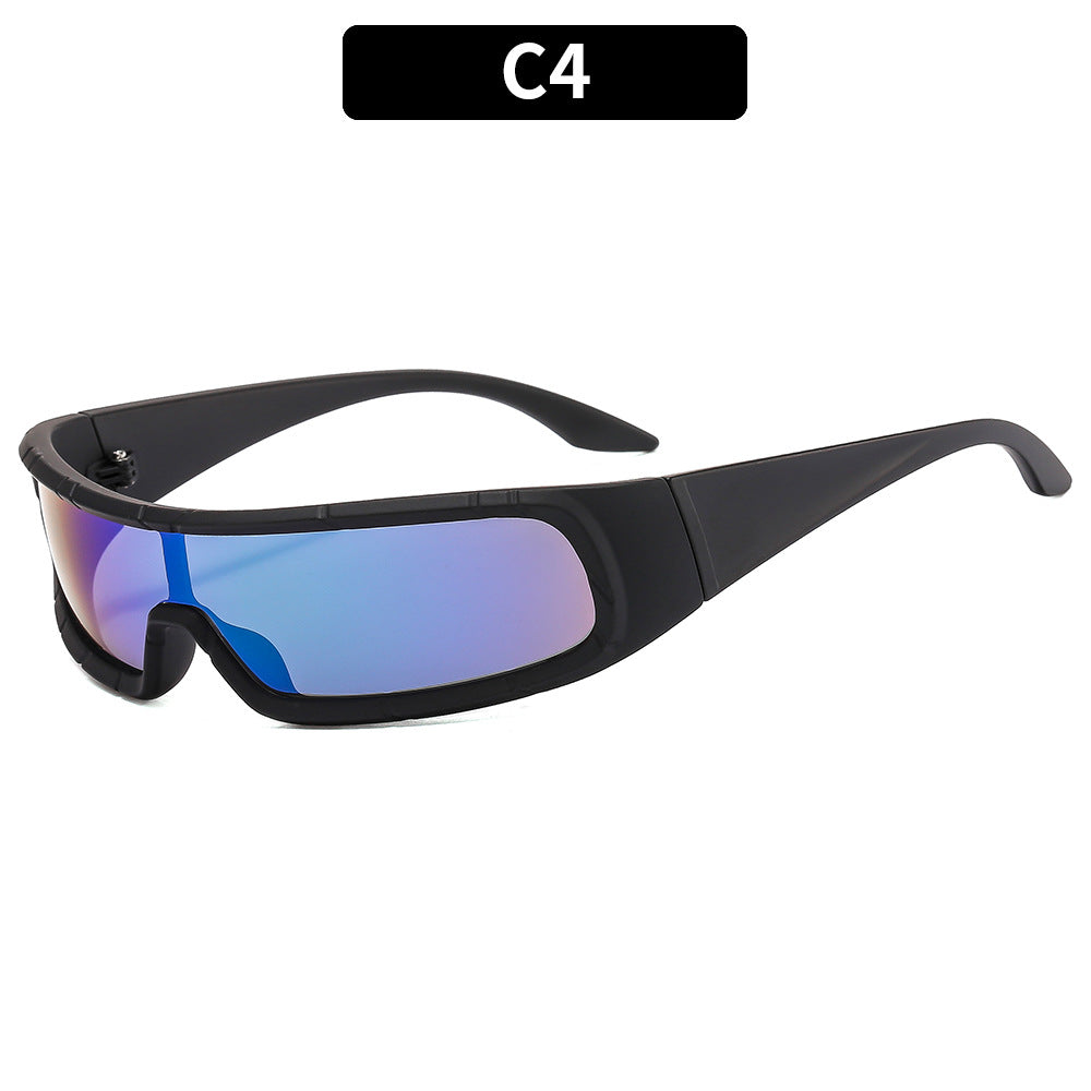 Wholesale One-piece Sports Cycling Colorful PC Sunglasses